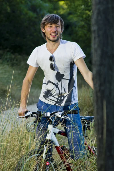 Biking in the park — Stock Photo, Image